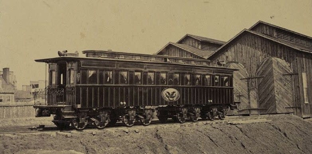 President Abraham Lincoln's rail car at Alexandria, Virginia